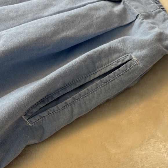 Women's Vintage Light Blue Cotton Button-Front A-Line Skirt Napa Valley - Size L - Picture 8 of 11